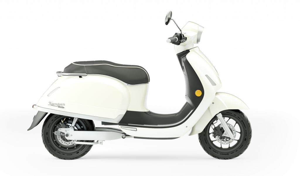 weißer Kumpan Elektro Roller 